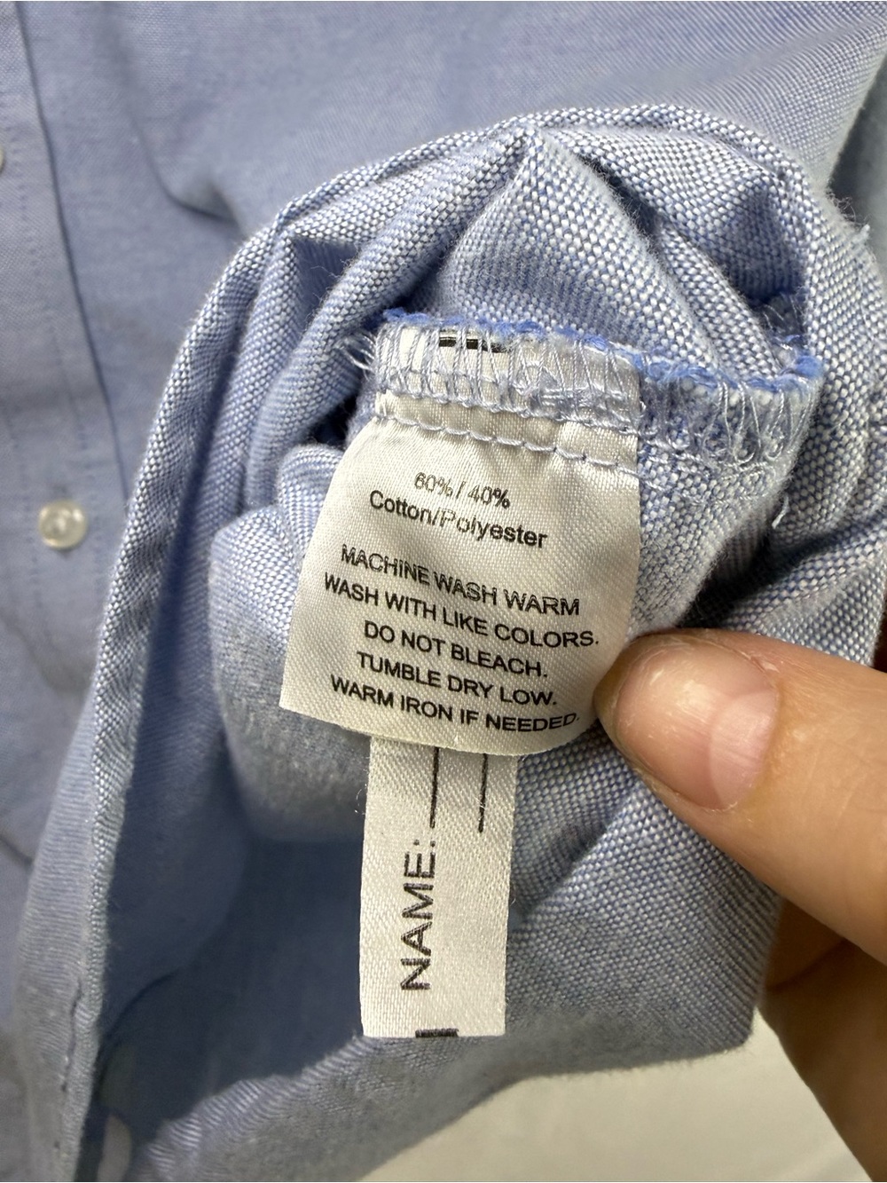 Parker Women’s Light Blue Oxford Cotton Blend Button Down Shirt, Size S - Picture 5 of 6